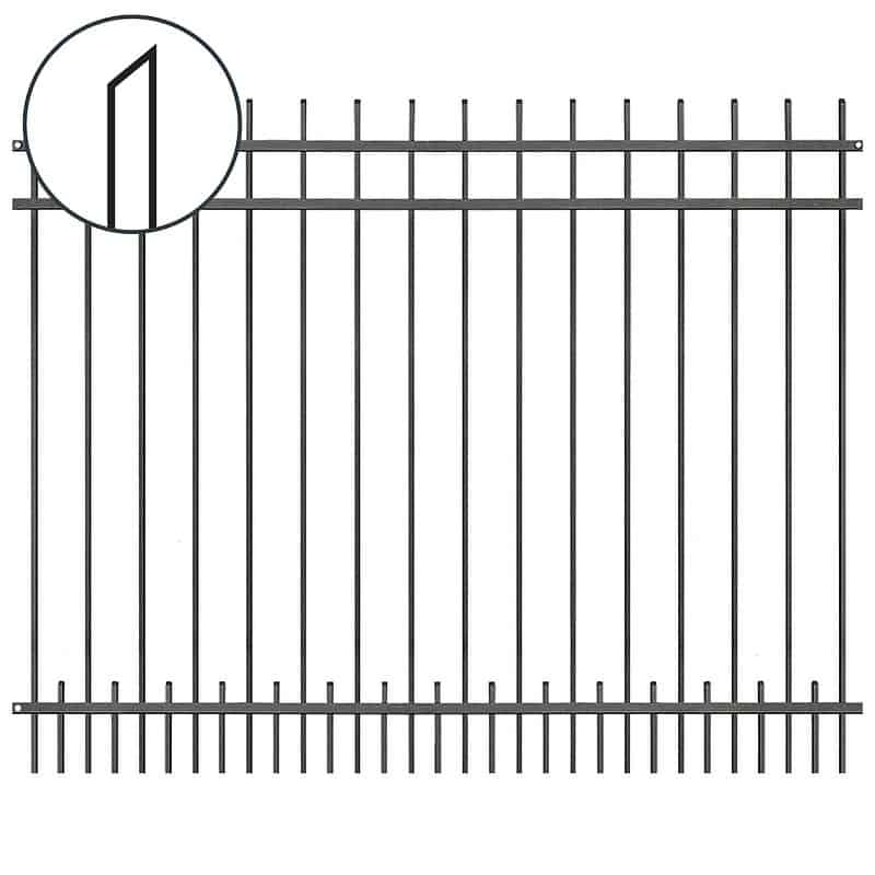 Metal hegn - Materiale - Aserne "FREJA" 2C - Hegnsfabrikken.dk