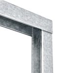 U-skinne side - Varmgalvaniseret" hvor topskinnen overlapper sideskinnen.