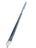 En U-skinne - Pulverlakeret Sort pakket ind i klar plastik