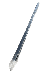 En U-skinne - Pulverlakeret Sort pakket ind i klar plastik 