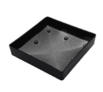 Sort aluminium stolpehat 80×80 mm - bundvisning