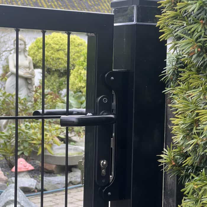 Metallåge 2D Panelfyld 6/5/6mm Sort Ral 9005 Komplet - Billede 10