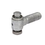 Locinox øjebolt-sæt med gevind Varmgalvaniseret er et gevindboltsæt med en cylindrisk drejetap og fremspringende stift, ideelt til mekanisk eller bilmontering og med enestående holdbarhed.