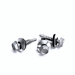 Selvskærende skrue med spændeskive – rustfri blank 4,8x25 mm