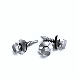 Selvskærende skrue med spændeskive – rustfri blank 4,8x25 mm