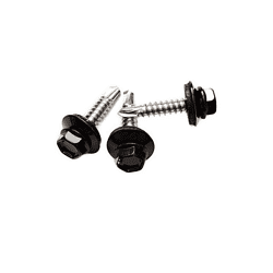 Selvskærende skrue med spændeskive – sort 4,8x25 mm