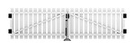 PROFEXline stakit-dobbeltlåge 300x80 cm lige i hvid PVC