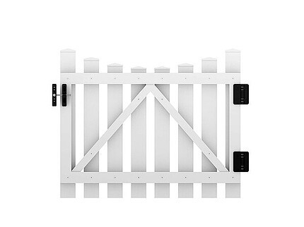 PROFEXline stakitlåge 100x80 cm bue ned i hvid PVC