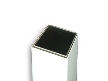 Hvid PVC lågestolpe 87x87 mm med alukerne