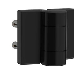 Locinox DINO-2 180° dobbelt kuglelejehængsel i sort RAL 9005 aluminium til låge