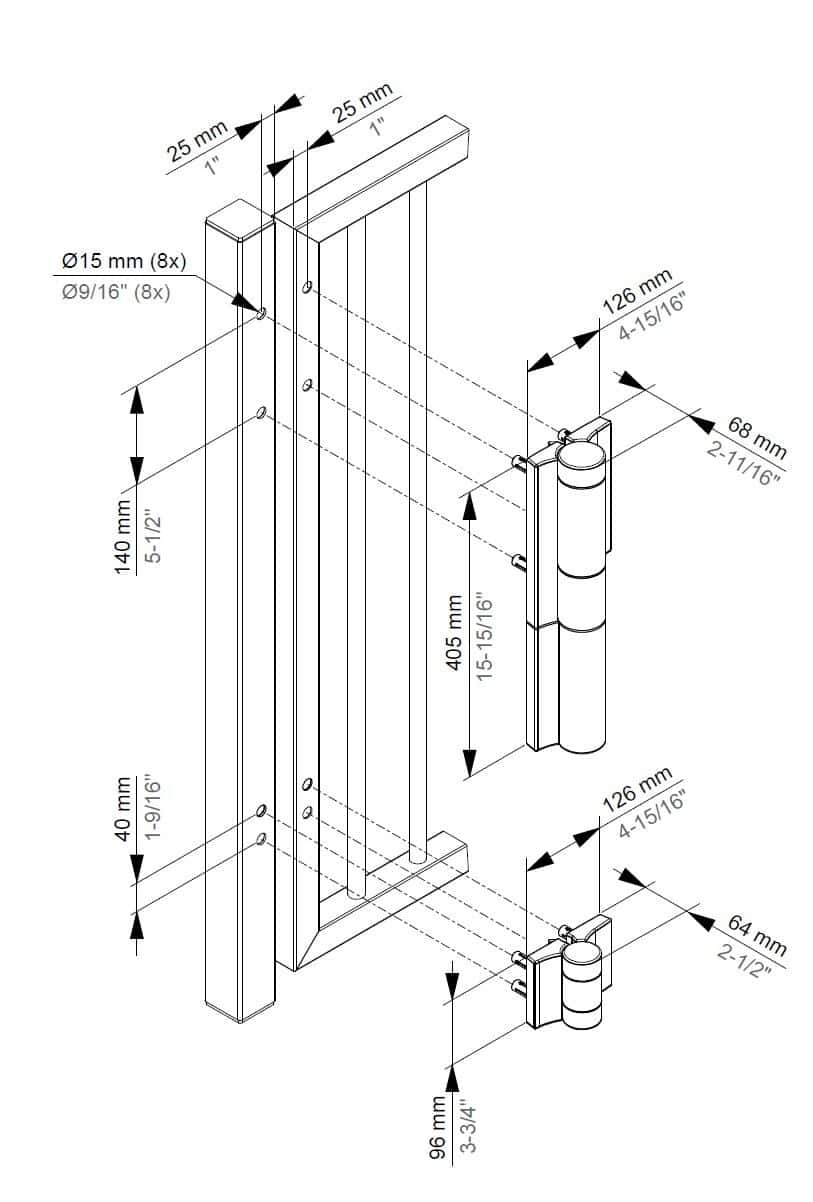 M&aring;ltegning Locinox MAMMOTH180-2 &mdash; m&aring;l i mm
