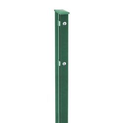 VAP sikkerhedsstolpe 60x40 mm i mosgroen RAL 6005 med spor, klemmer og rustfrie sikkerhedsbolte