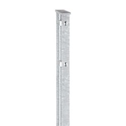 VAP sikkerhedsstolpe 60x40 mm varmgalvaniseret med spor, klemmer og rustfrie sikkerhedsbolte