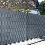 POLYFIX afskærmning antracit – monteret i 2D panelhegn